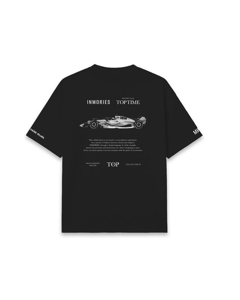 INM × TOPTIME｜TEAM INM - 聯名模擬車隊 T-SHIRT BLACK