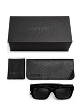 Load image into Gallery viewer, INMORIES × Aliens March VISUAL 01 Square-Frame Sunglasses — Black
