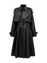 Load image into Gallery viewer, COURT GRAIN BELTED TRENCH COAT
