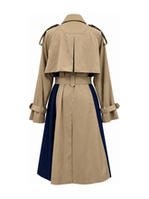 Load image into Gallery viewer, COURT GRAIN DENIM-EFFECT TRENCH COAT
