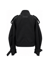 Load image into Gallery viewer, CROPPED FUNNEL-NECK JACKET
