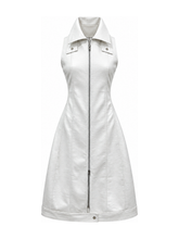 Load image into Gallery viewer, DETACHABLE-COLLAR ZIP DRESS
