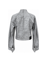 Load image into Gallery viewer, CRACKLE-EFFECT FUNNEL-NECK JACKET

