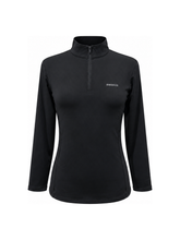 Load image into Gallery viewer, MEN'S BLACK LONG-SLEEVE HALF-ZIP TOP
